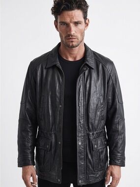 🧥|•WILSONS LEATHER•| Pre-loved Insulated Long Leather Coat Size XL